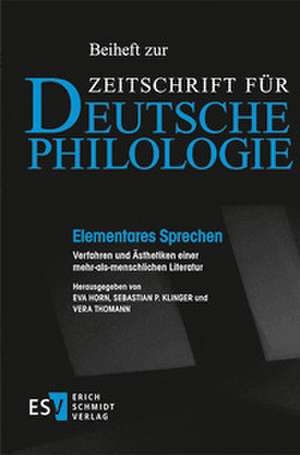 Elementares Sprechen de Eva Horn