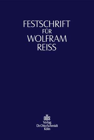 Festschrift für Wolfram Reiß zum 65. Geburtstag de Hans Nieskens