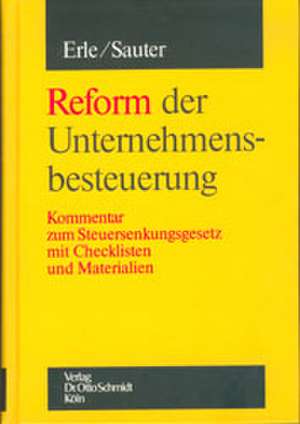 Reform der Unternehmensbesteuerung de Bernd Erle