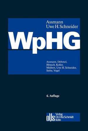 Wertpapierhandelsgesetz de Heinz-Dieter Assmann