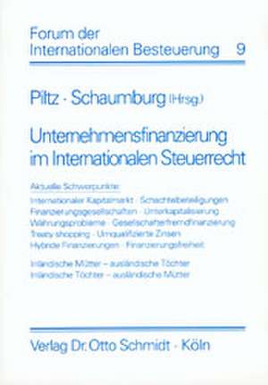 Unternehmensfinanzierung im Internationalen Steuerrecht de Detlev J. Piltz