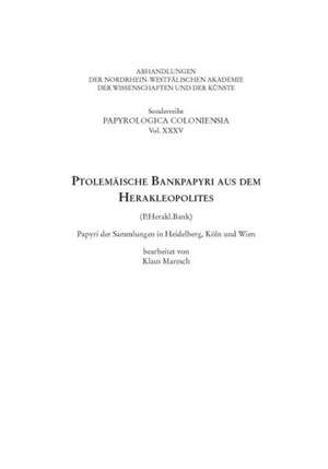 Ptolemäische Bankpapyri aus dem Herakleopolites (P.Herakl.Bank)