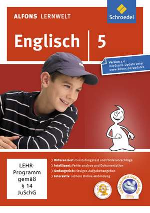 Alfons Lernwelt Lernsoftware Englisch 5. DVD-ROM für Windows 7; Vista; XP