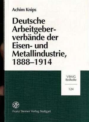 Deutsche Arbeitgeberverbände der Eisen- und Metallindustrie, 1888-1914 de Achim Knips