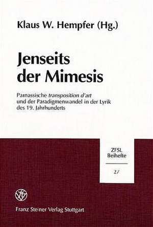 Jenseits der Mimesis de Klaus W. Hempfer