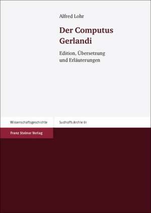 Der Computus Gerlandi de Alfred Lohr