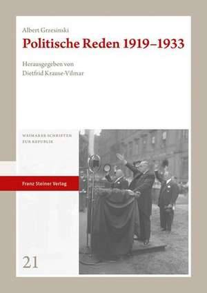 Politische Reden 1919-1933 de Albert Grzesinski