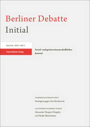 Berliner Debatte Initial 36 (2025) 3 de Berliner Debatte Initial e. V.