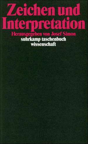 Zeichen und Interpretation de Josef Simon