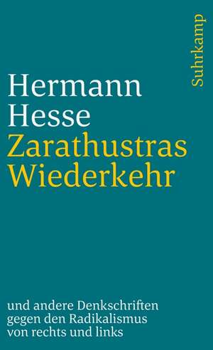 Zarathustras Wiederkehr de Hermann Hesse