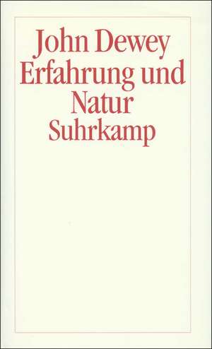 Erfahrung und Natur de John Dewey