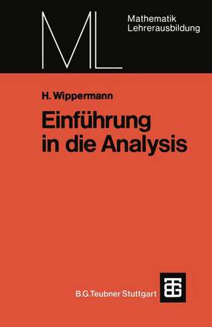 Einführung in die Analysis de Heinrich Wippermann