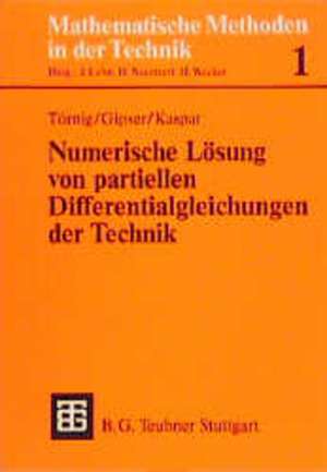 Numerische Lösung von partiellen Differentialgleichungen der Technik: Differenzenverfahren, Finite Elemente und die Behandlung großer Gleichungssysteme de Willi Törnig