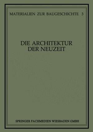 Die Architektur der Neuzeit de Martin Grassnick