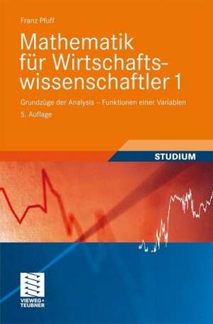 Mathematik für Wirtschaftswissenschaftler 1: Grundzüge der Analysis - Funktionen einer Variablen de Franz Pfuff