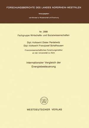 Internationaler Vergleich der Energiebesteuerung de Dieter Perdelwitz