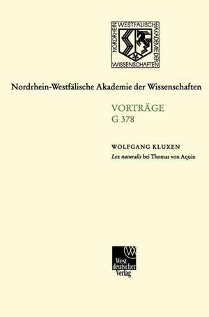 Lex naturalis bei Thomas von Aquin de Wolfgang Kluxen