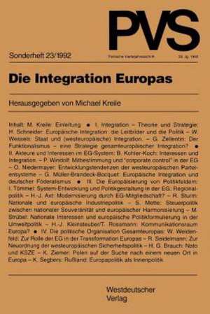 Die Integration Europas de Michael Kreile