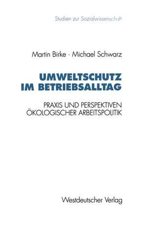 Umweltschutz im Betriebsalltag: Praxis und Perspektiven ökologischer Arbeitspolitik de Martin Birke