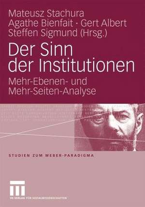 Der Sinn der Institutionen: Mehr-Ebenen- und Mehr-Seiten-Analyse de Mateusz Stachura