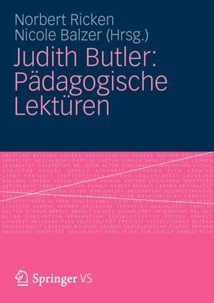 Judith Butler: Pädagogische Lektüren de Norbert Ricken