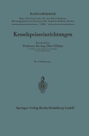 Kesselspeiseeinrichtungen de Otto Schöne