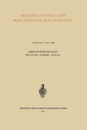 Bildungsauftrag und Bildungspläne der Gymnasien de Karl Hahn