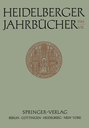 Heidelberger Jahrbücher de Fritz Ernst