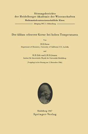 Der Abbau schwerer Kerne bei hohen Temperaturen de Hans E. Suess