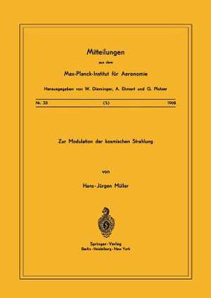 Zur Modulation der kosmischen Strahlung de H. -J. Müller