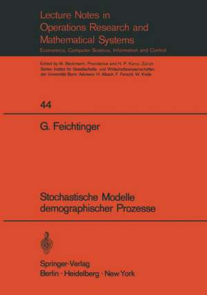 Stochastische Modelle demographischer Prozesse de G. Feichtinger