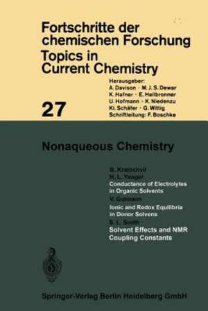 Nonaqueous Chemistry de Kendall N. Houk