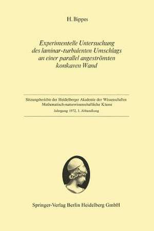 Experimentelle Untersuchung des laminar-turbulenten Umschlags an einer parallel angeströmten konkaven Wand de Hans Bippes