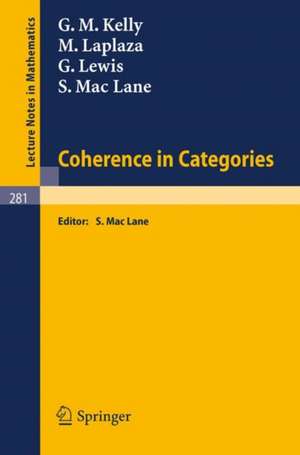 Coherence in Categories de Saunders Mac Lane