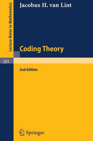 Coding Theory de J. H. van Lint