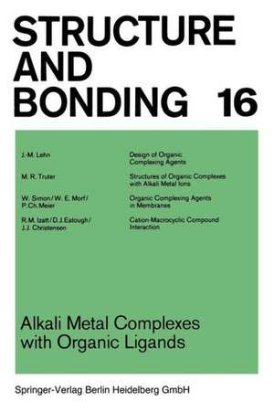 Alkali Metal Complexes with Organic Ligands de J. M. Lehn