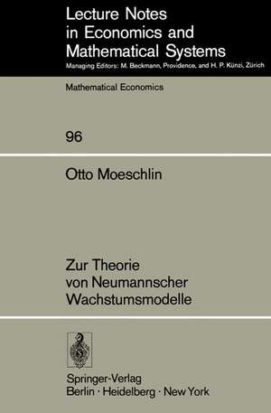 Zur Theorie von Neumannscher Wachstumsmodelle de O. Moeschlin