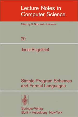 Simple Program Schemes and Formal Languages de J. Engelfriet