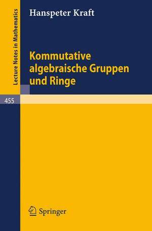 Kommutative algebraische Gruppen und Ringe de H. Kraft