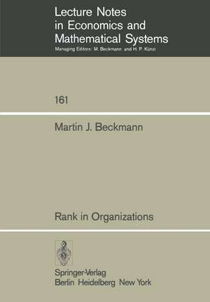 Rank in Organizations de Martin F. Bach