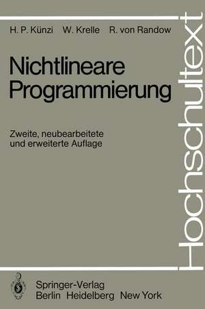 Nichtlineare Programmierung de W. Oettli