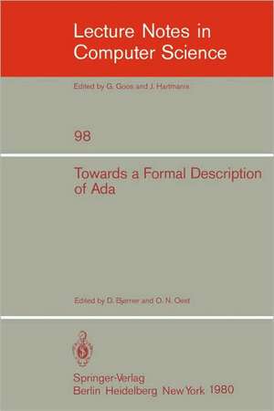 Towards a Formal Description of Ada de D Bjorner