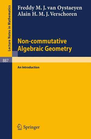 Non-commutative Algebraic Geometry: An Introduction de F.M.J. van Oystaeyen