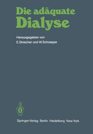 Die adäquate Dialyse: Dialyse-Ärzte-Workshop Bernried 1981 de E. Streicher