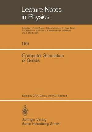 Computer Simulation of Solids de C. R. A. Catlow