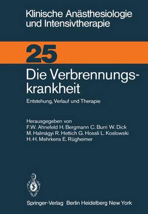 Die Verbrennungskrankheit: Entstehung, Verlauf und Therapie de F. W. Ahnefeld