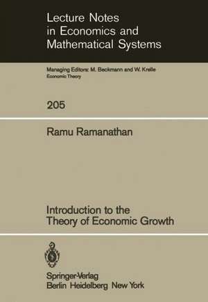 Introduction to the Theory of Economic Growth de R. Ramanathan