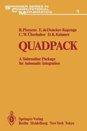 Quadpack: A Subroutine Package for Automatic Integration de R. Piessens