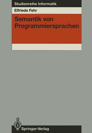 Semantik von Programmiersprachen de Elfriede Fehr