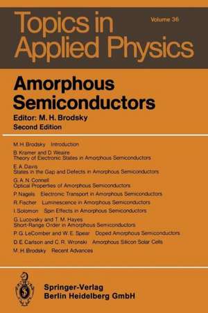 Amorphous Semiconductors de Marc H. Brodsky